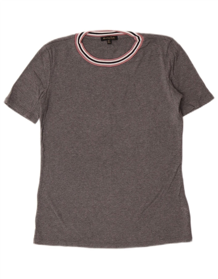 Женская футболка Massimo Dutti Top UK 10, маленькая, серая