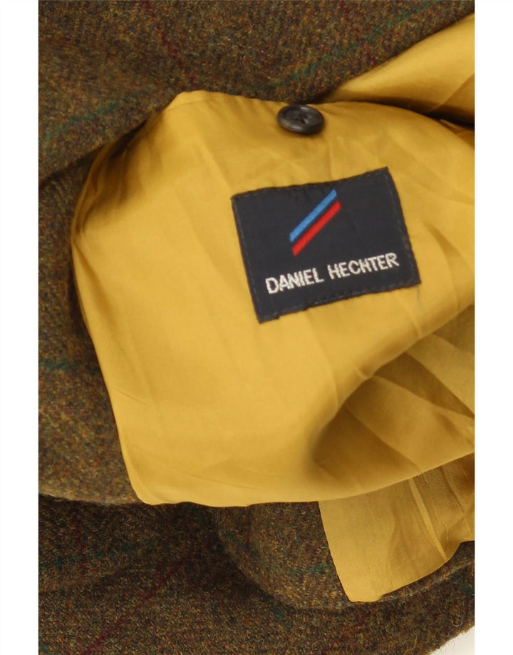 Мужской пиджак 2 в 1 Daniel Hechter UK 40, большой зеленый с узором «гусиные лапки»