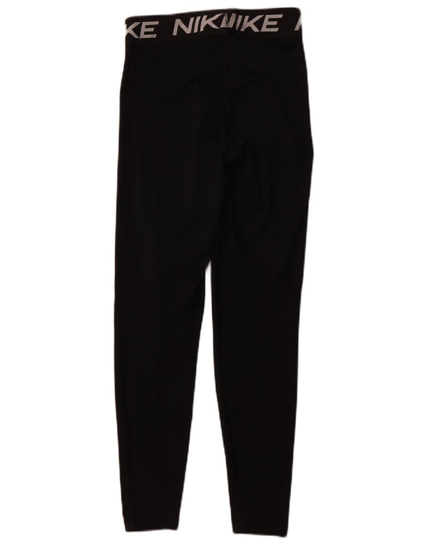 Женские леггинсы с рисунком NIKE Dri Fit UK 8, маленькие черные, полиэстер