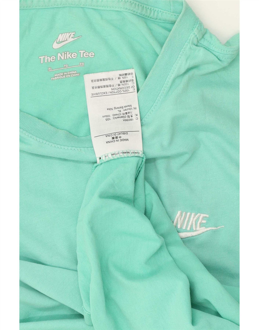 Мужская футболка Nike Top XL Бирюзовый хлопок