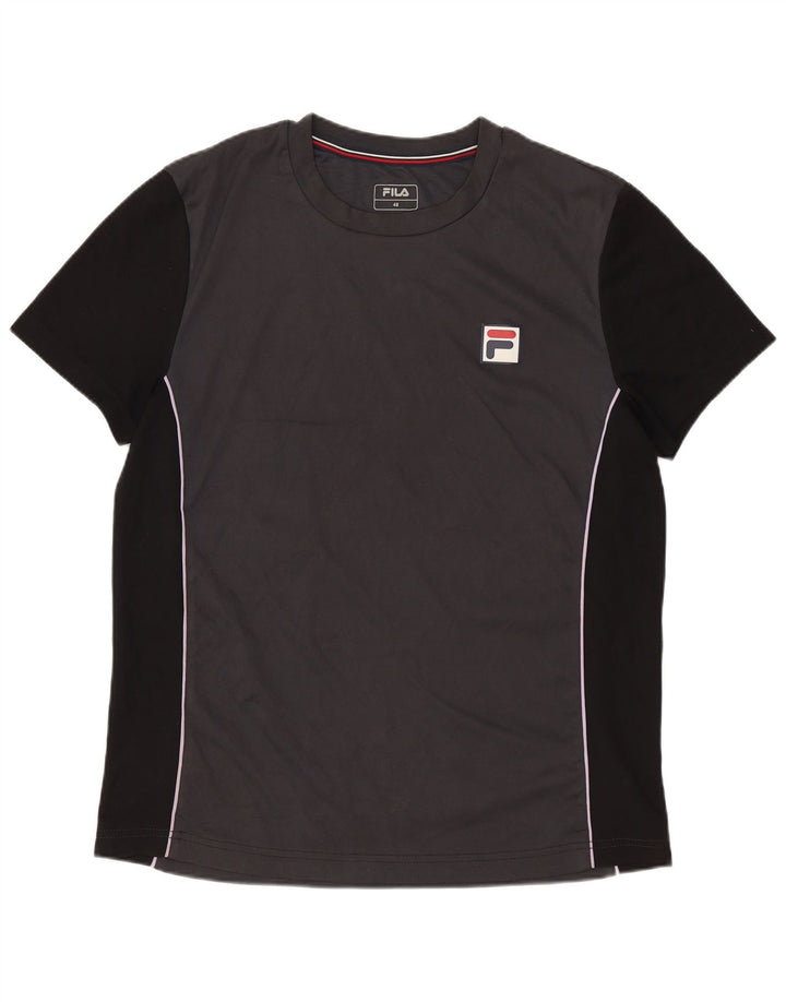 Мужская футболка FILA Top IT 48 Medium Grey Полиэстер с цветными блоками
