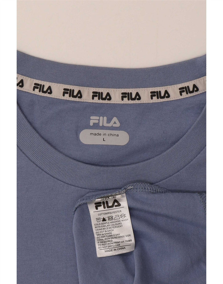 Fila Мужская футболка с рисунком, большой синий хлопок