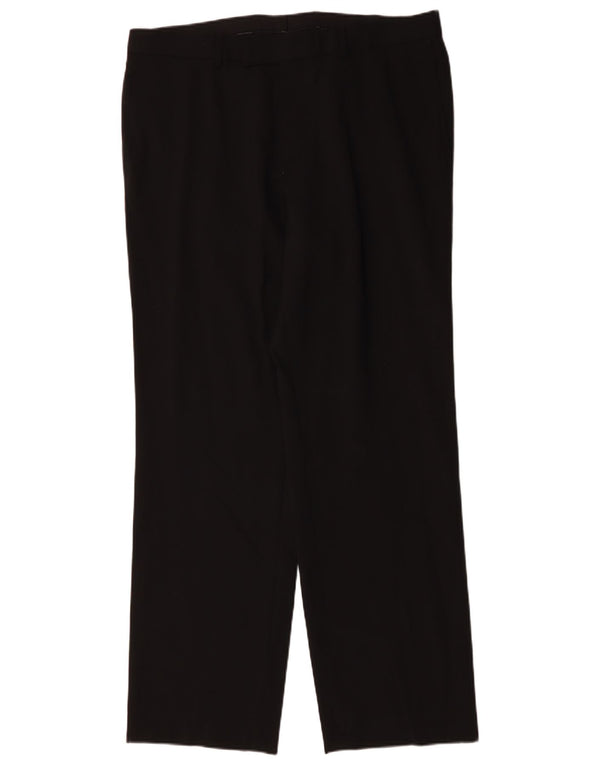 Мужские прямые брюки Hugo Boss W38 L33, черная шерсть