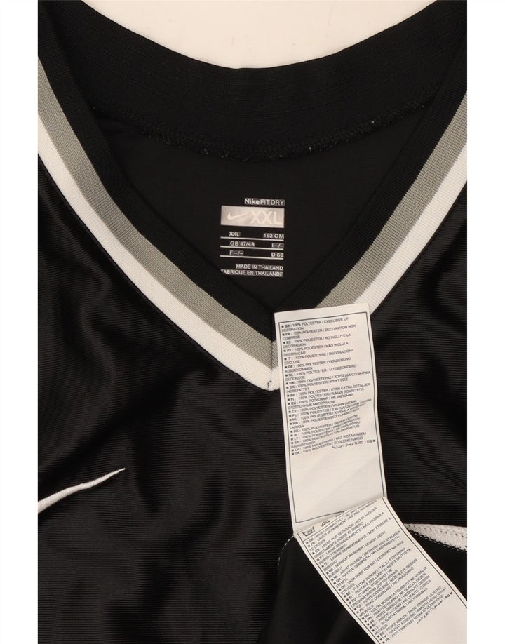 Мужской жилет Nike UK 47/48 2XL, черный полиэстер с цветными блоками