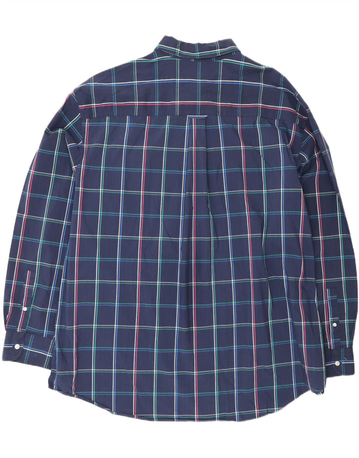 Мужская рубашка-стрейч Chaps 3XL, темно-синяя клетка, хлопок