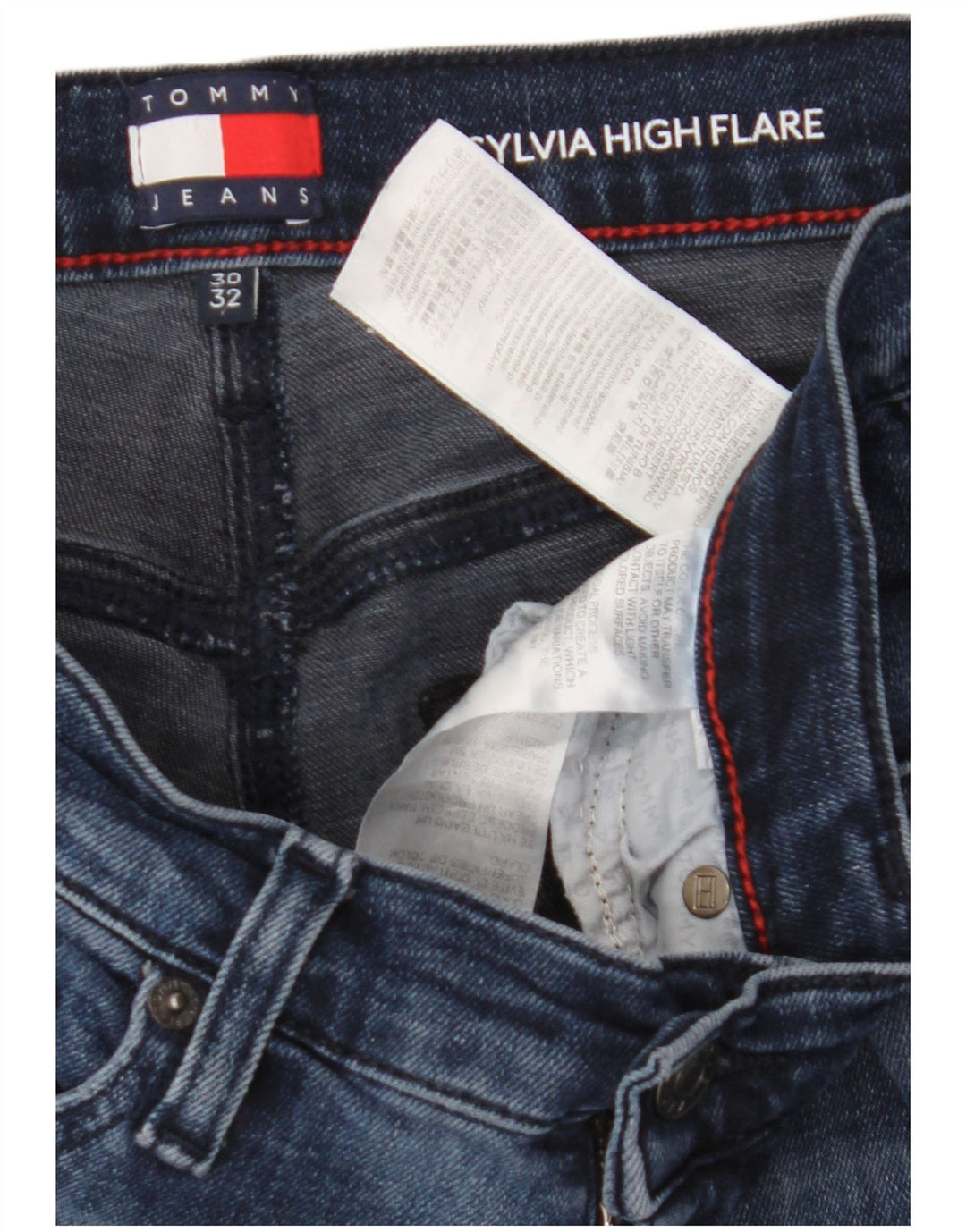 Женские расклешенные джинсы Tommy Hilfiger Sylvia W30 L32 Темно-синий хлопок