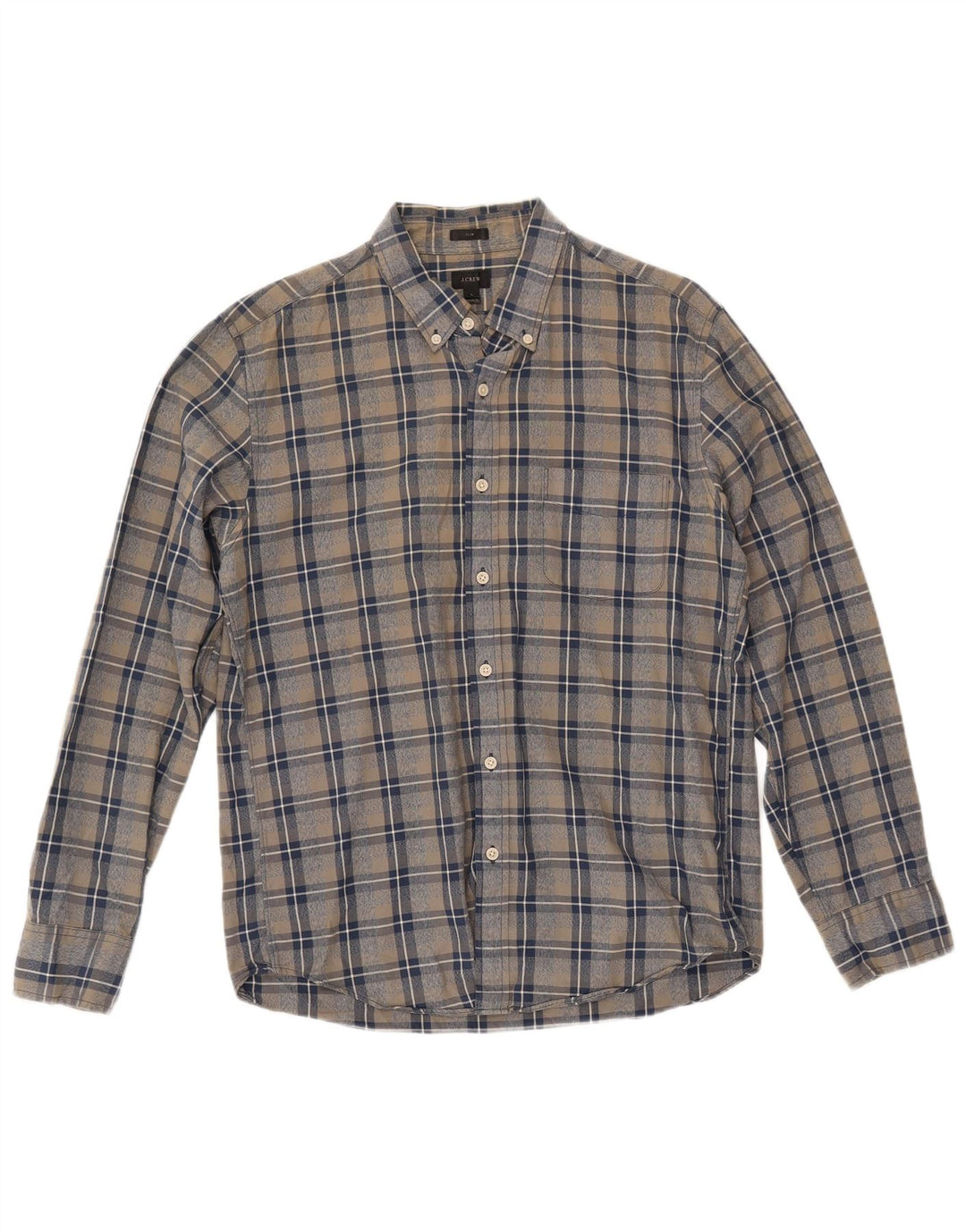 Мужская рубашка узкого кроя J. Crew, большой размер, разноцветная клетка, хлопок