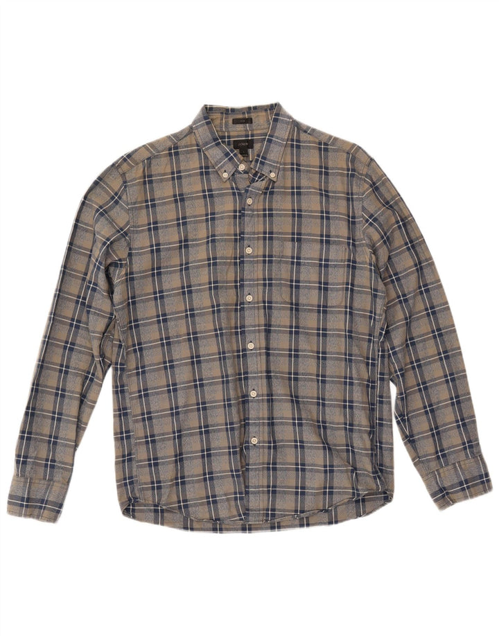 Мужская рубашка узкого кроя J. Crew, большой размер, разноцветная клетка, хлопок