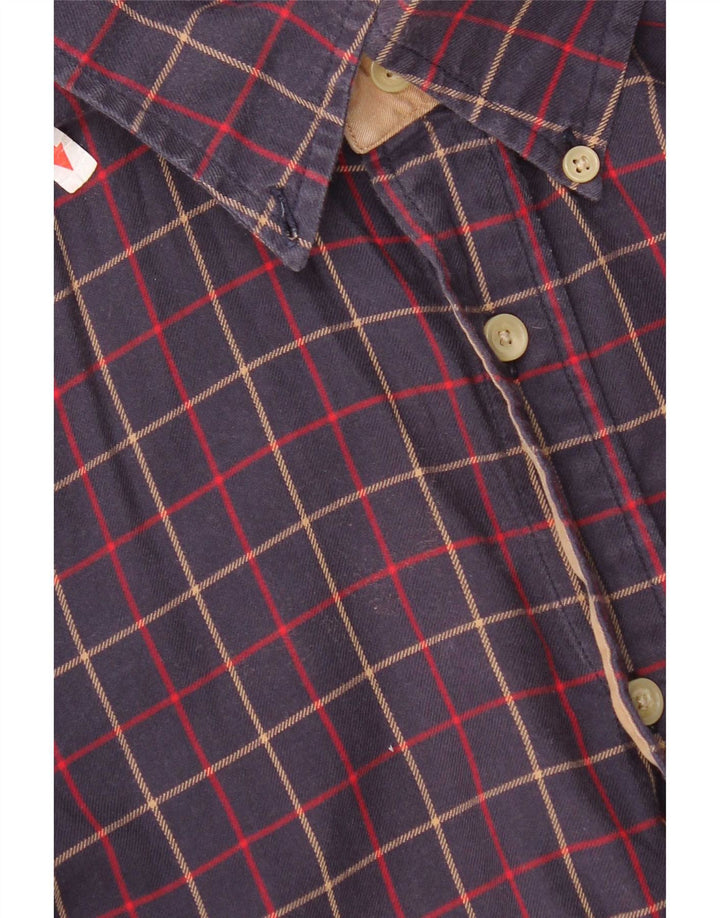 Мужская фланелевая рубашка Tommy Hilfiger, маленькая, темно-синяя, хлопковая в клетку