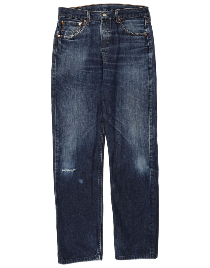 Мужские прямые джинсы Levi's 501 W33 L34 темно-синие