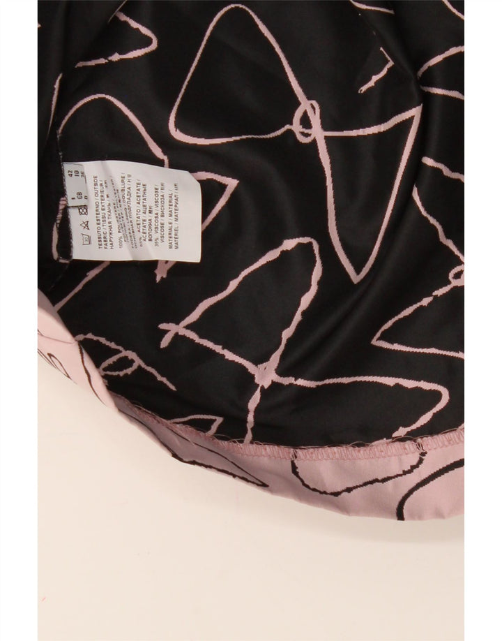 PINKO Womens Abstract Pattern Sleeveless A-Line Dress UK 10 Small Pink Vintage Pinko and Second-Hand Pinko from Messina Hembry 