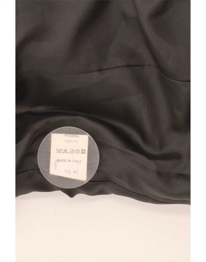 Винтажное женское двубортное пальто IT 42 Medium Grey Wool