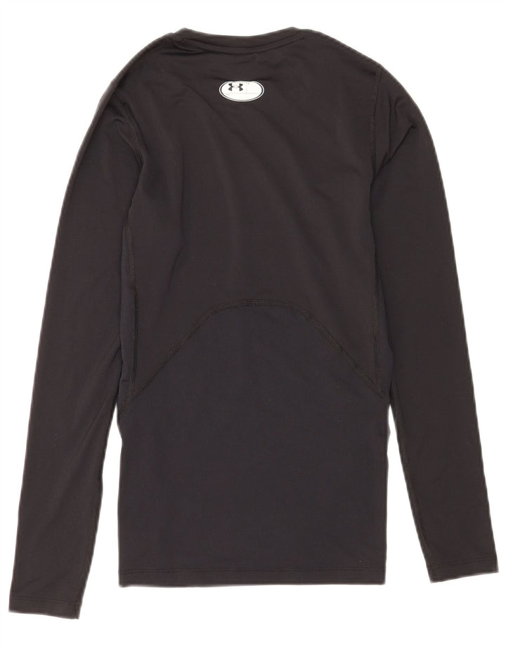 Женский топ Under Armour Heat Gear Top с длинным рукавом UK 10, маленький черный полиэстер