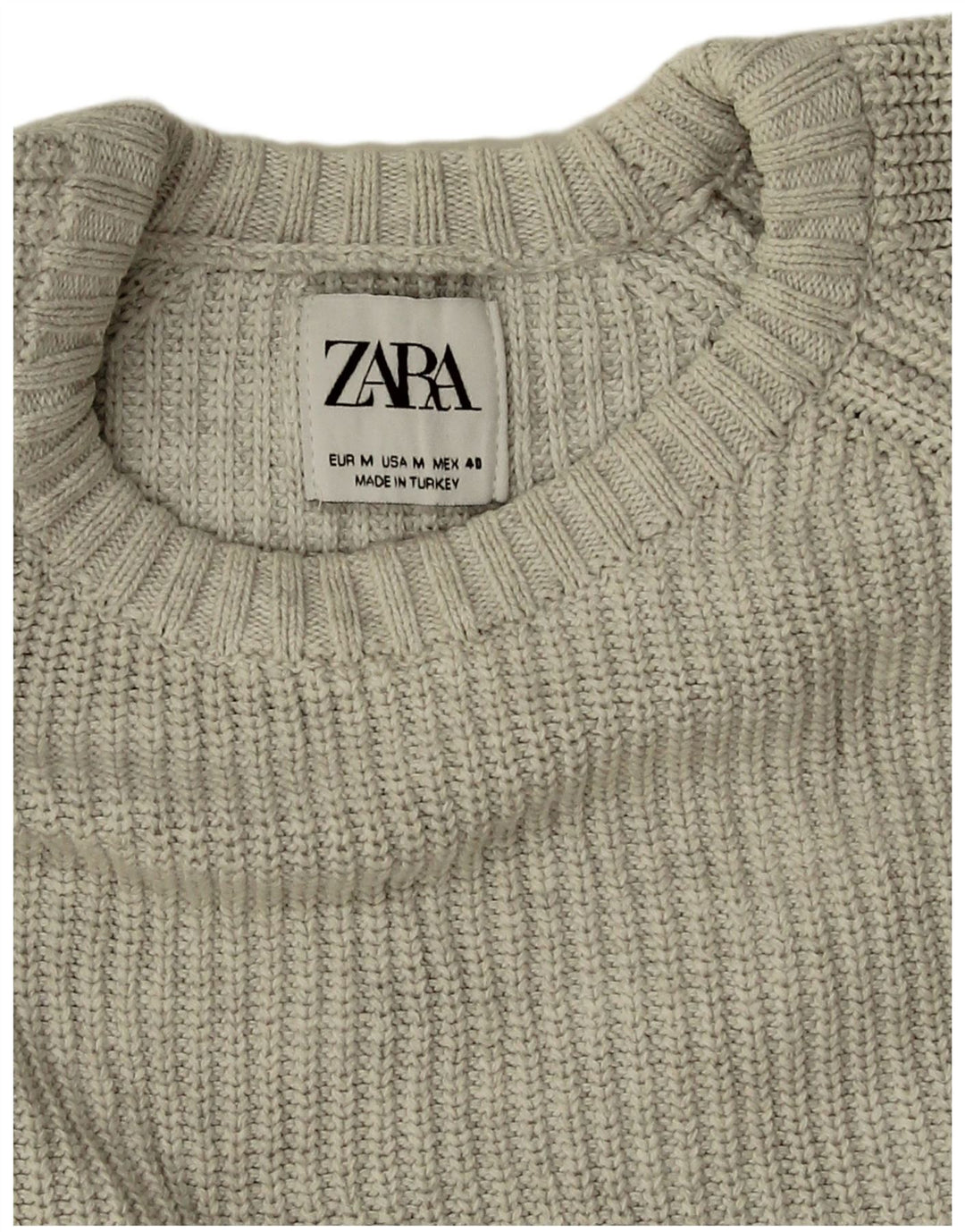Мужской джемпер с вырезом лодочкой Zara, средний серый