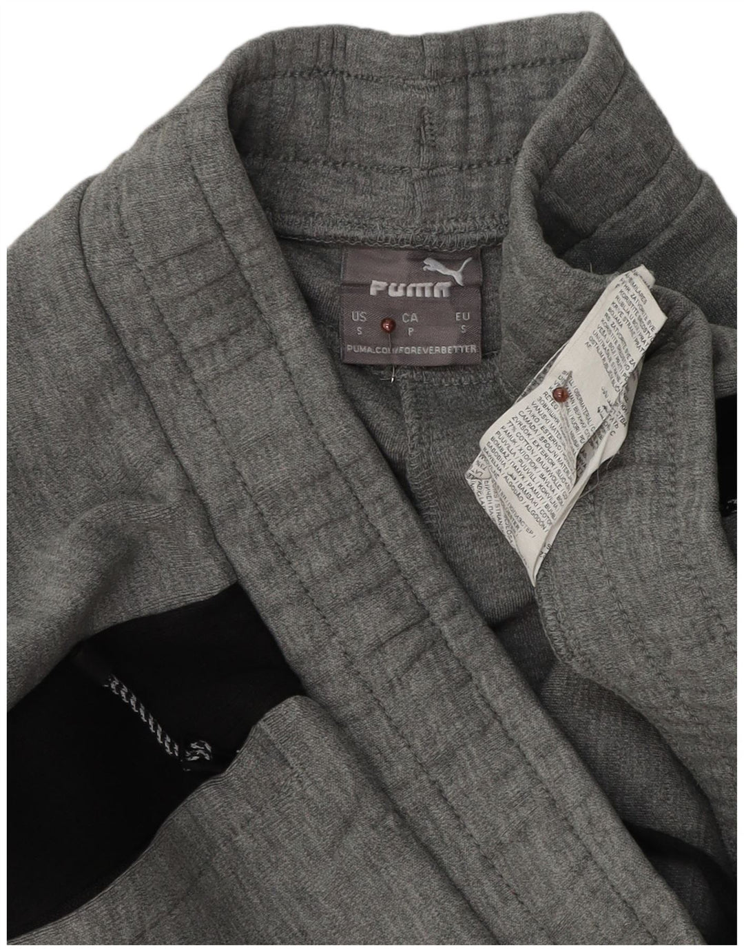 Мужские спортивные брюки Puma, маленькие серые, хлопок с цветными блоками