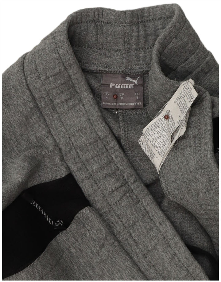 Мужские спортивные брюки Puma, маленькие серые, хлопок с цветными блоками