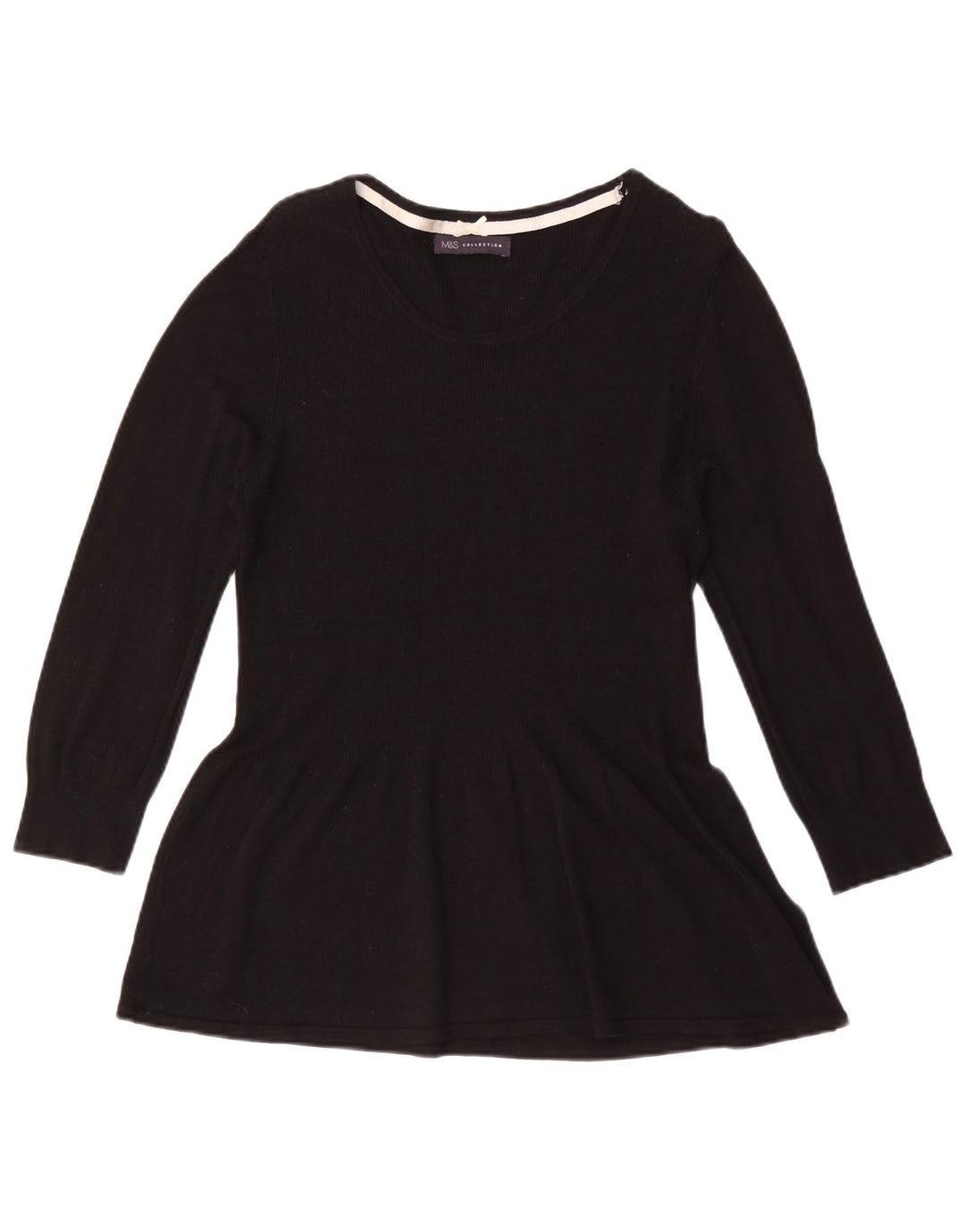 Женская туника с рукавом 3/4 Marks & Spencer UK 14, средний черный, вискоза