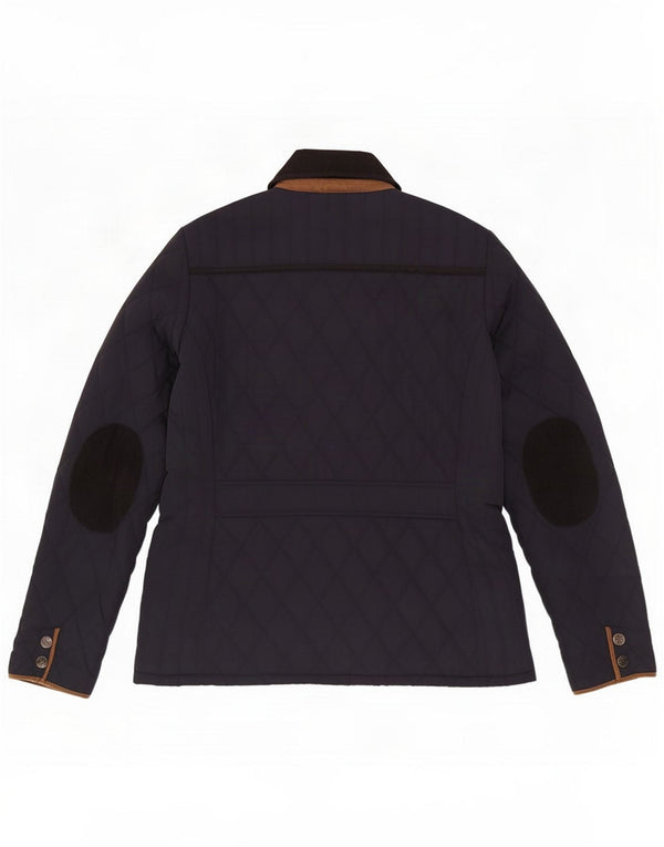 Crew Clothing Женская стеганая куртка UK 12 Средний темно-синий полиэстер