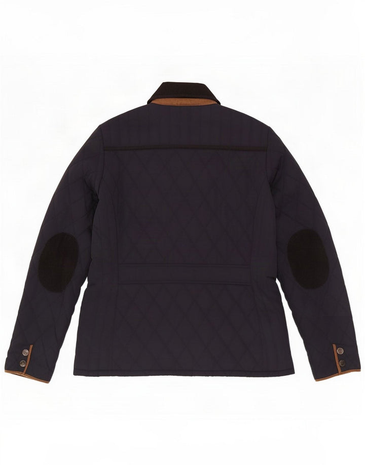 Crew Clothing Женская стеганая куртка UK 12 Средний темно-синий полиэстер