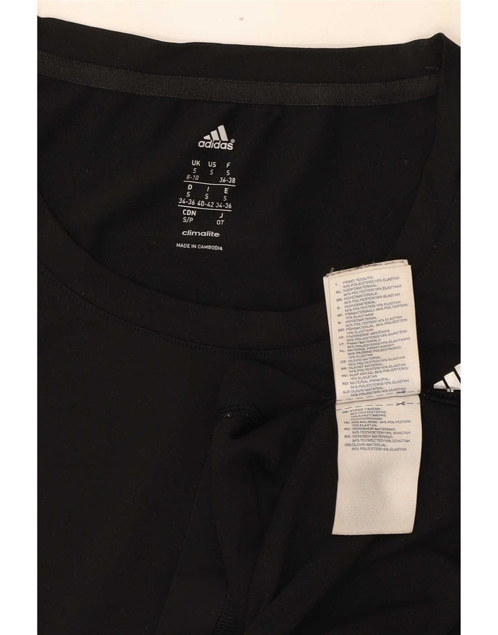 Женская футболка Adidas Climalite Top UK 8/10, маленький черный полиэстер