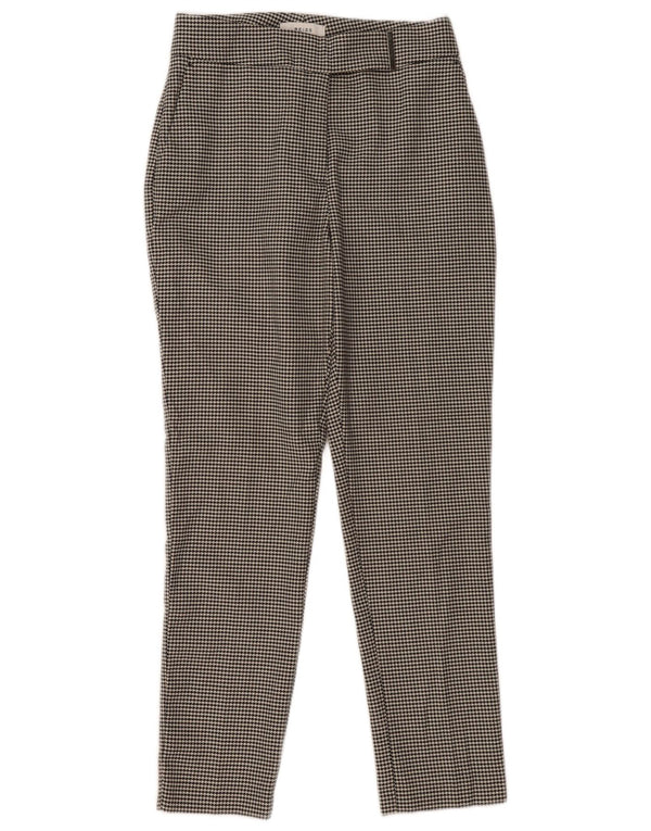 Женские костюмные брюки Reiss с высокой талией, Великобритания, 10 маленьких размеров, W28 L29, черные с узором «гусиные лапки»