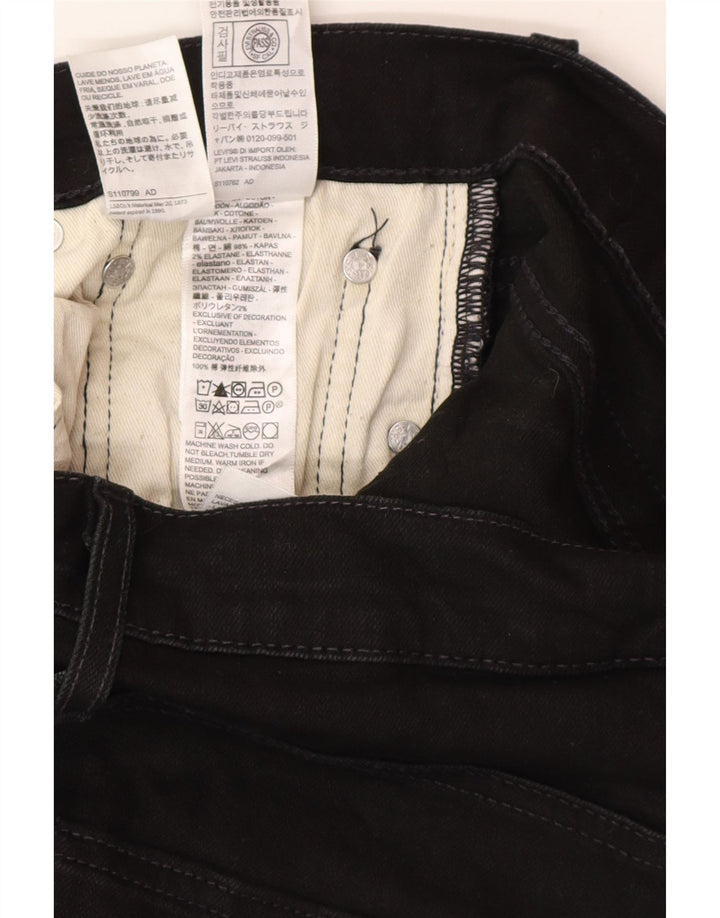 Мужские узкие джинсы Levi's W30 L30, черный хлопок