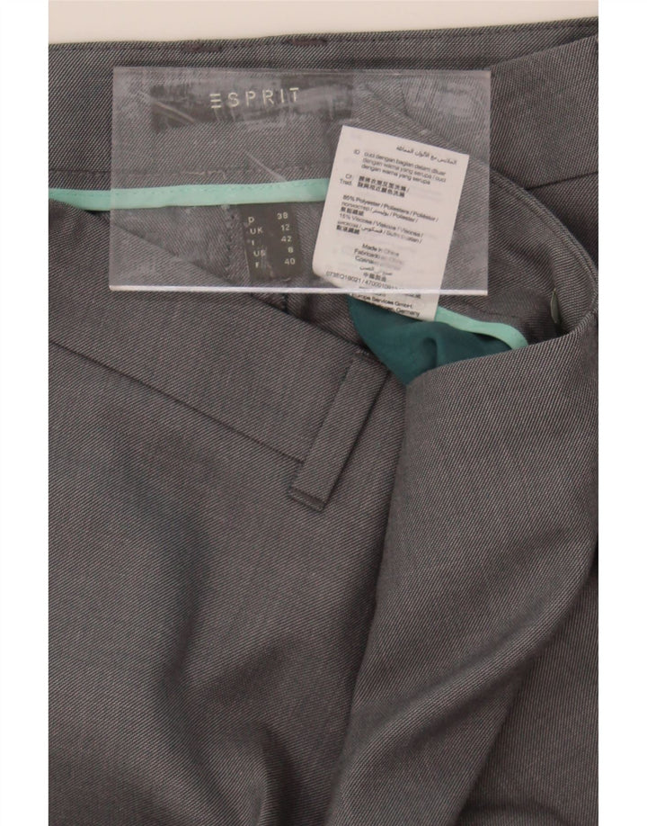 ESPRIT Womens Slim Chino Trousers UK 12 Medium W32 L27 Grey Polyester Vintage Esprit and Second-Hand Esprit from Messina Hembry 