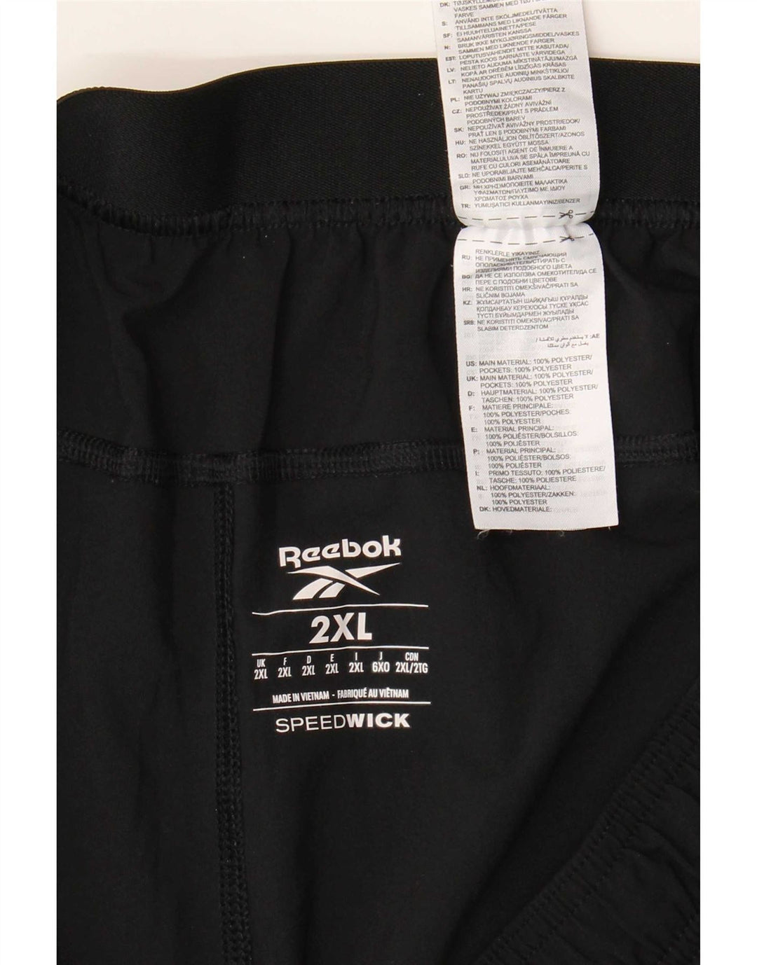 Мужские спортивные шорты Reebok Speedwick 2XL, черный полиэстер
