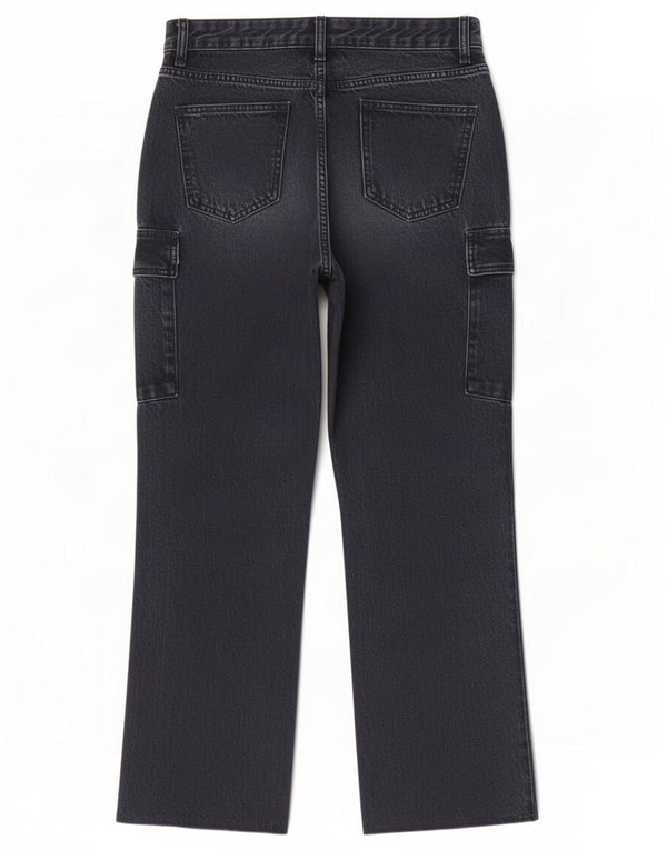 Женские прямые джинсы карго Zara EU 36 XS W26 L28, черные