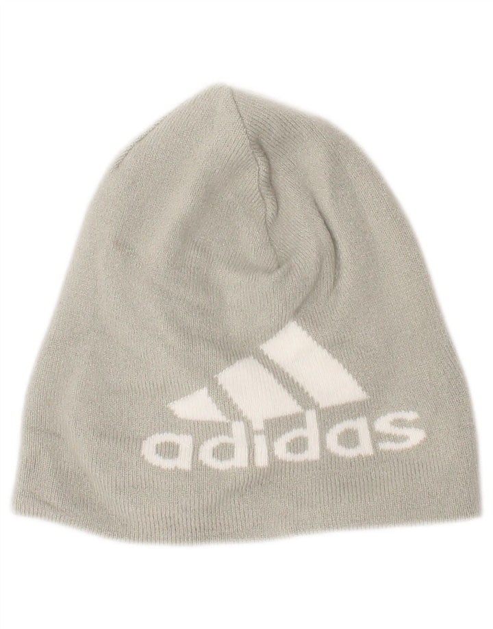 Мужская шапка-бини Adidas с рисунком, один размер, серый акрил