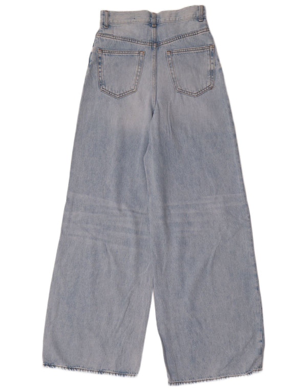 Женские широкие джинсы с высокой талией Zara EU 34 2XS W24 L33 синие