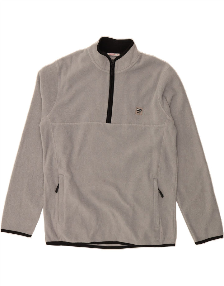 CARRERA Mens Zip Neck Fleece Jumper Large Grey Polyester Vintage Carrera and Second-Hand Carrera from Messina Hembry 