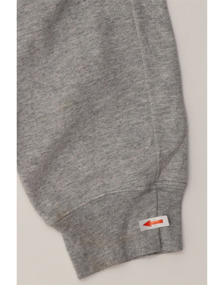 CHAMPION Mens Graphic Tracksuit Trousers Joggers Small Grey Flecked Cotton