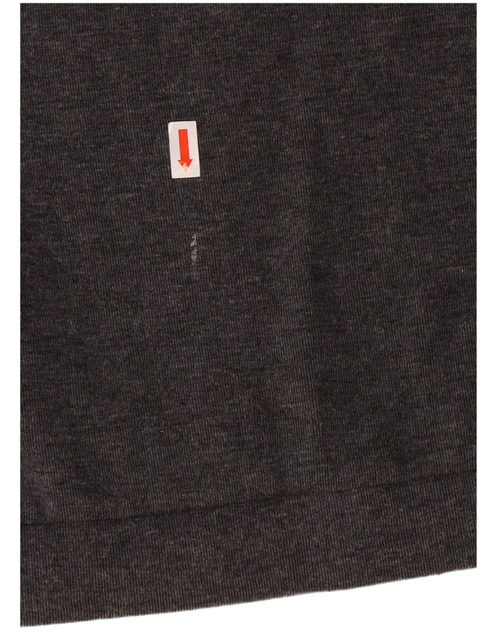 ADIDAS Mens Zip Hoodie Sweater Medium Grey Colourblock Cotton