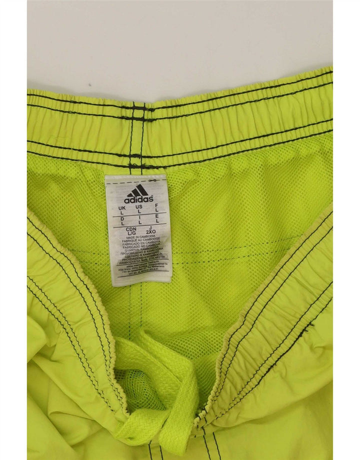 Мужские шорты для плавания Adidas, большие зеленые из полиэстера