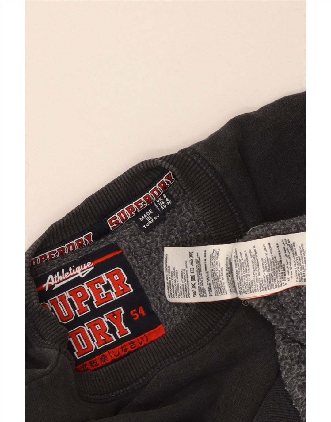 Мужской свитер большого размера Superdry с рисунком, Великобритания, 8, маленький, серый, хлопок