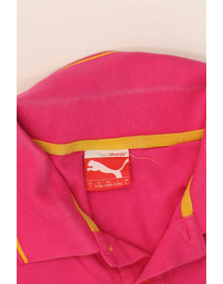 Мужская рубашка поло Puma, большая розовая