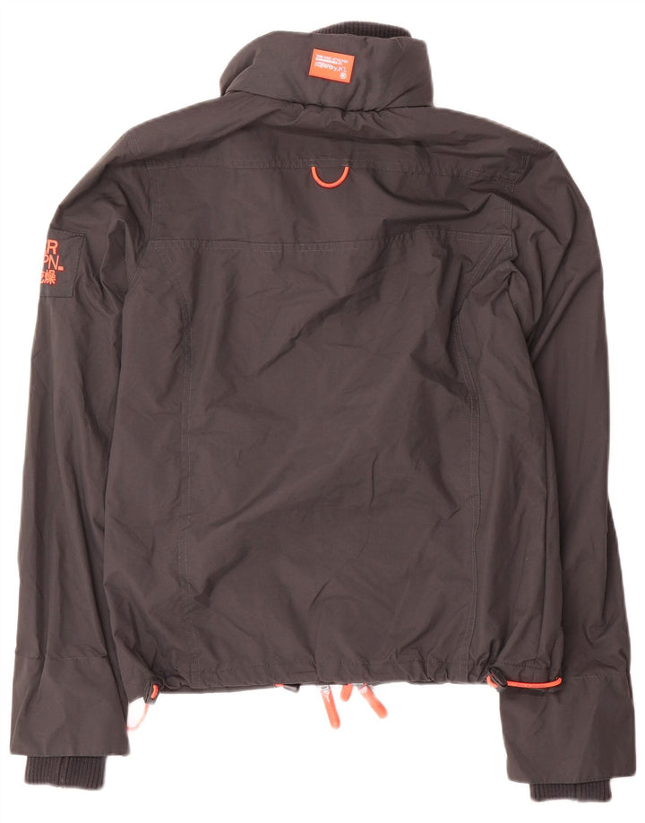 Женский бомбер оверсайз Superdry UK 6 XS Серый нейлон