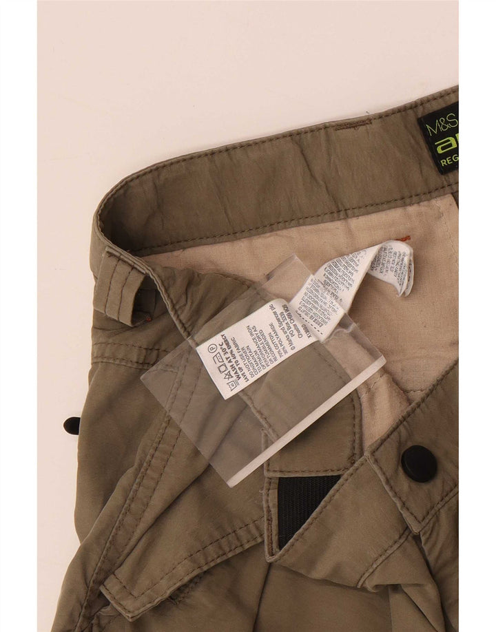 Мужские шорты карго Marks & Spencer W34, большие, цвета хаки, хлопок
