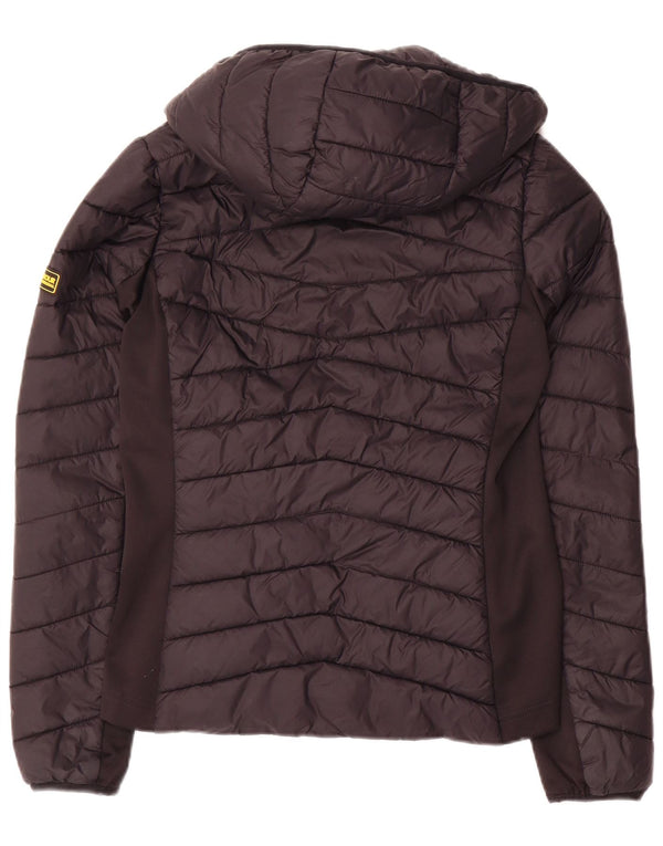 Женская стеганая куртка с капюшоном Barbour UK 10, маленькая, черная, полиамид