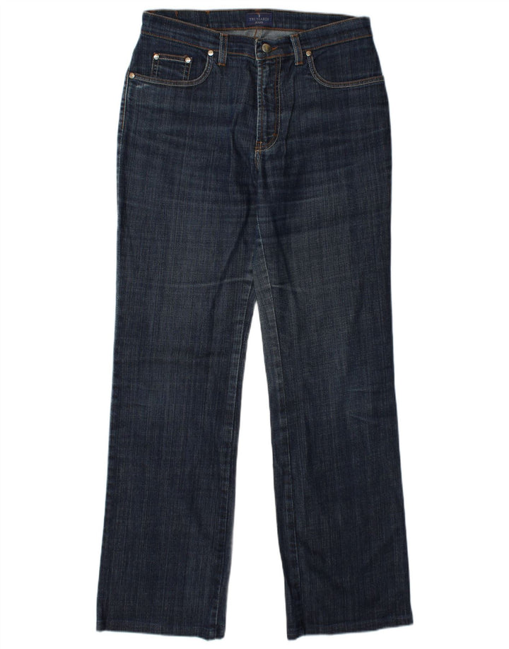 TRUSSARDI Женские прямые джинсы W30 L31 синие, хлопок