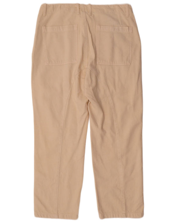 Женские прямые брюки чинос Zara, большие W30 L28, бежевые