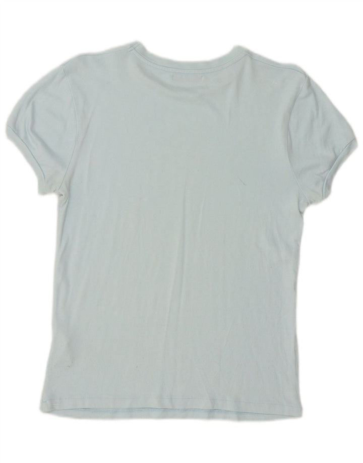 Женская футболка Zara Top UK 10, маленькая, синяя, вискоза