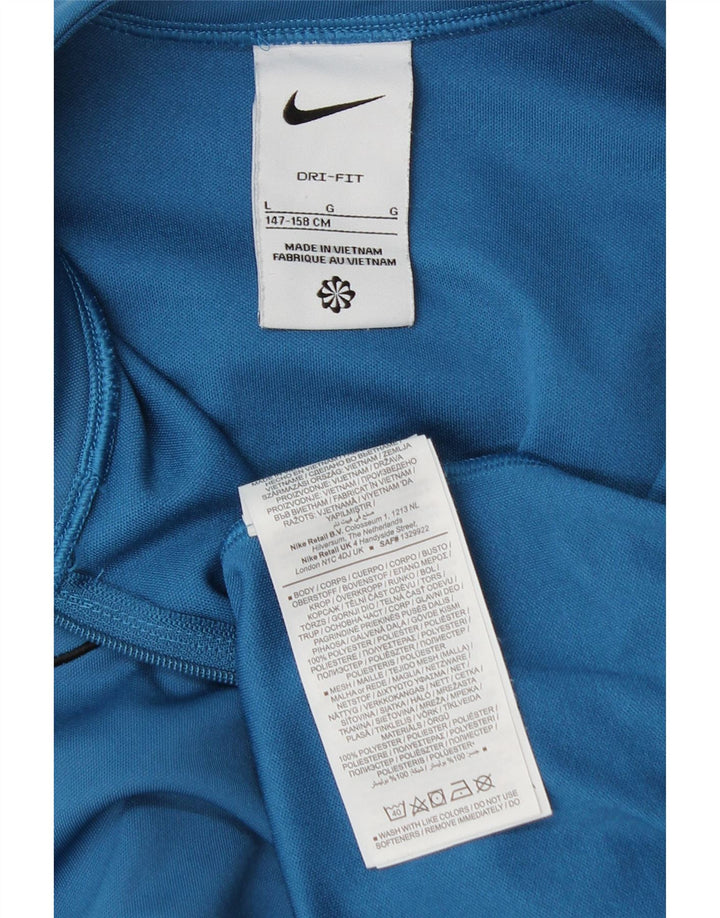 Полный спортивный костюм Nike Dri Fit для мальчиков 12–13 лет, большой синий с цветными блоками