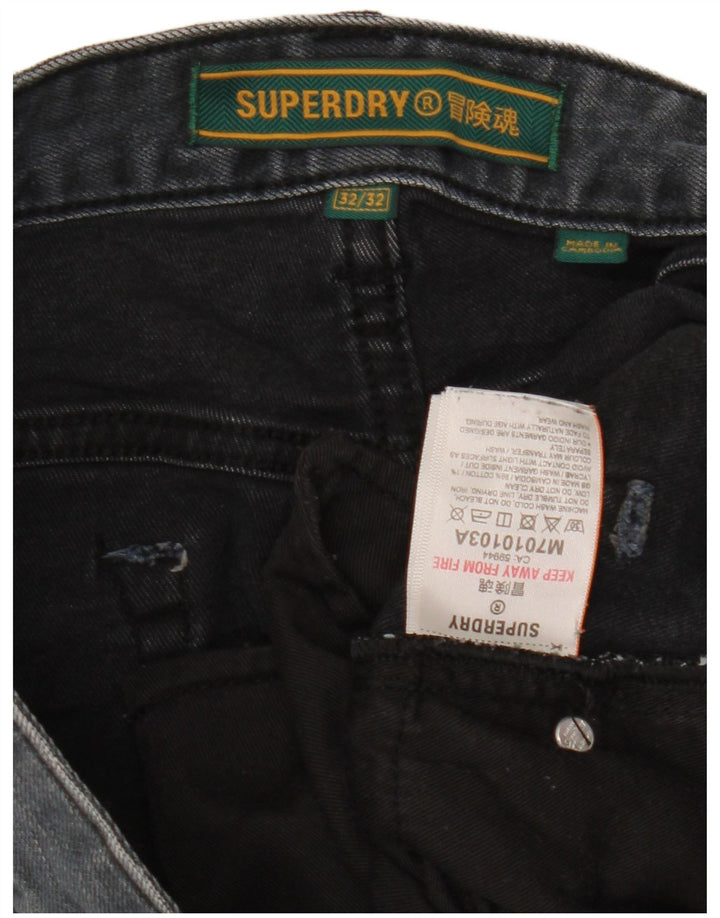 Мужские узкие джинсы Superdry W32 L32 Серый хлопок