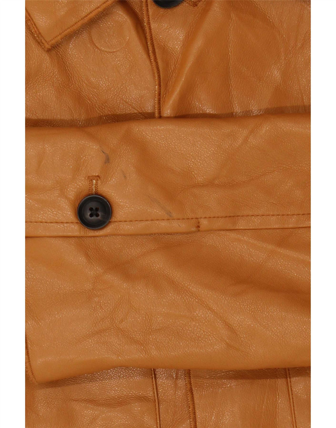 Мужская куртка из искусственной кожи Zara UK 36, маленькая коричневая из полиуретана