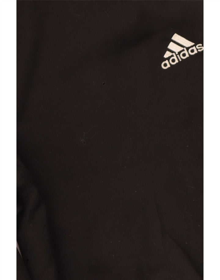 Мужские спортивные брюки Adidas среднего размера из полиэстера черного цвета