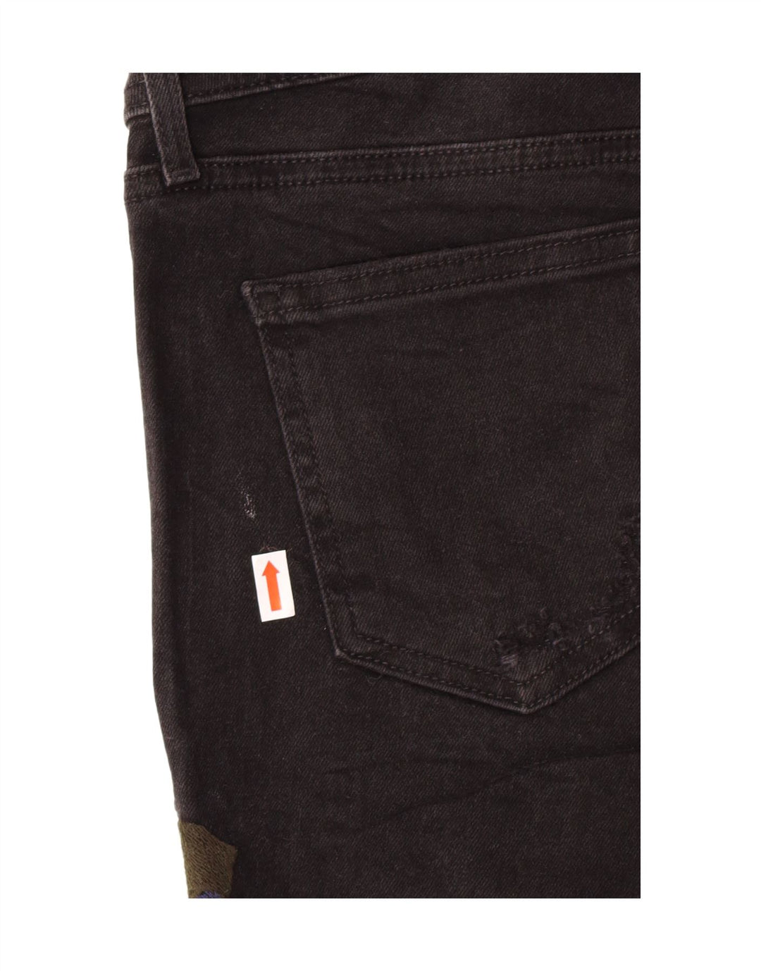 Женские джинсовые шорты Zara EU 38, маленькие W28, черные с цветочным принтом в богемном стиле