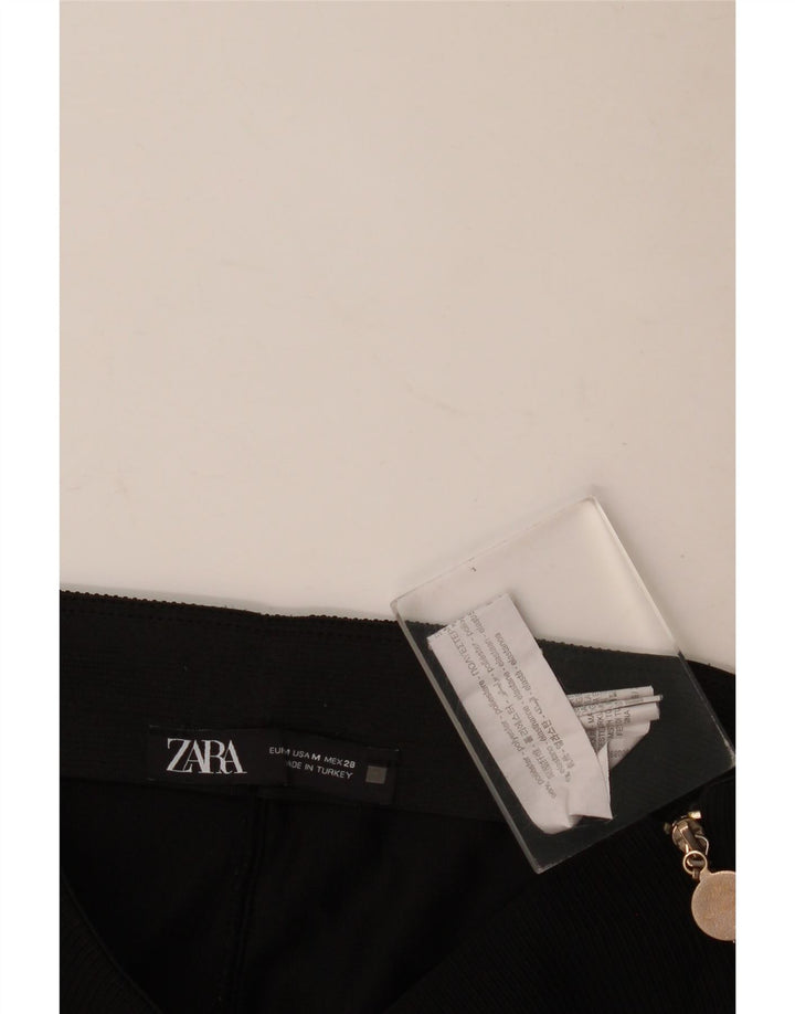 Женские повседневные брюки скинни Zara Medium W28 L28, черные, полиэстер
