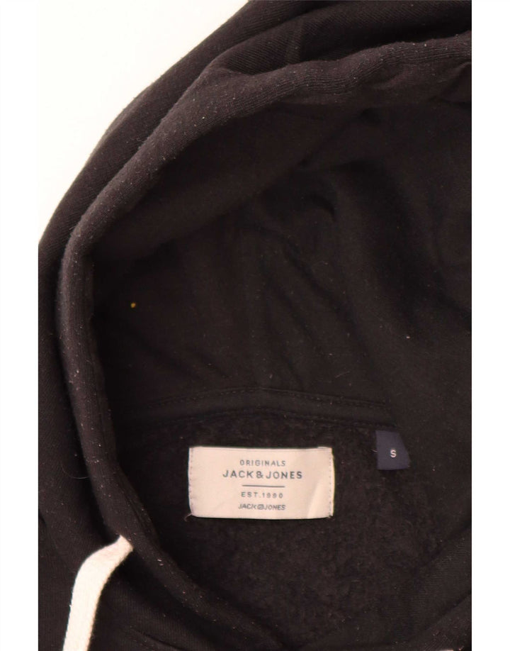 Мужской джемпер с капюшоном Jack & Jones, маленький, черный, полиэстер